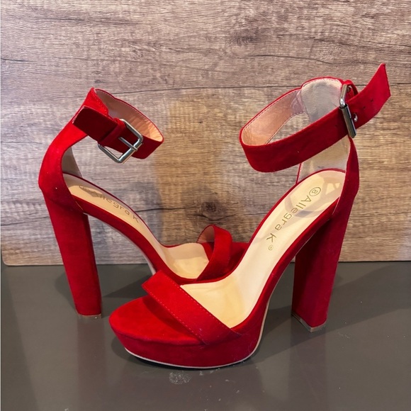 Allegra K Shoes - Allegra K Vibrant Red Belt